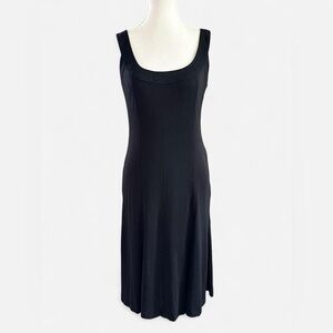 Lauren Ralph Lauren Black Petite Sleeveless Midi Dress | Size 4P